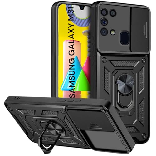Image of Tough Armour Back Cover for Samsung Galaxy M31 5G with Camera Protection Cover (Black)