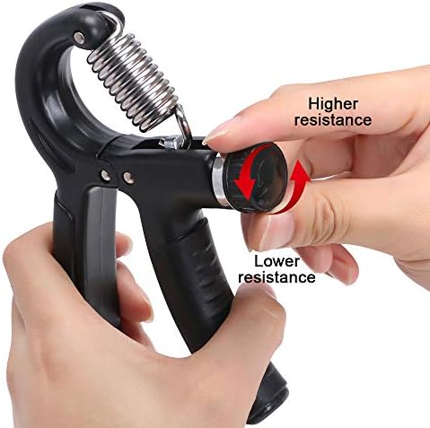Vicloon Hand Grip,Finger Exerciser Adjustable Hand Grip Strengthener with Stainless Steel Springs Hand Squeeze Finger Force Strengthener