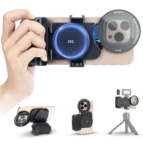 67mm Magnetic Phone Lens Filter Mount with iPhone Camera Snap Grip Kit for iPhone 16 15 14 Pro Max Plus, Filter Adapter Set for ND CPL w Cold Shoe Adapter & Tripod Mount Pull-Out to fit Pro Max Plus