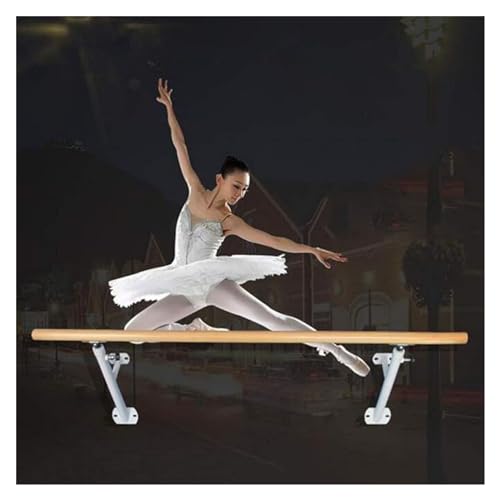 Barre de ballet réglable en hauteur et autoportante, modèle blanc compact de 100 cm