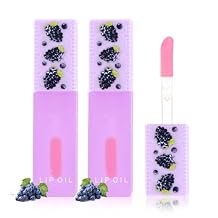 Boobeen 2PCS Lip Oil Set, No-Sticky Gloss Lip Balm, Hydrating Fruit Lightweight for Dry Lips, High Shine Finish Makeup with Moisturizing