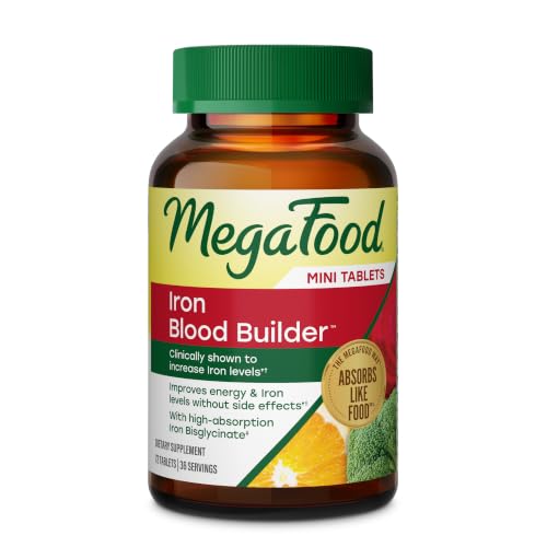 MegaFood Blood Builder Iron Supplement Energy Support 72 Mini Tablets