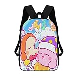 IFHSIGoe Kirby - Mochila de hombro de 17 pulgadas para hombres y mujeres, bolsa de libros, viajes, senderismo, camping, trabajo