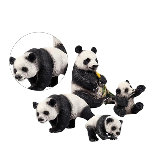 Figurines de pandas réalistes en plastique modèles éducatifs Milisten 4 pièces - 2