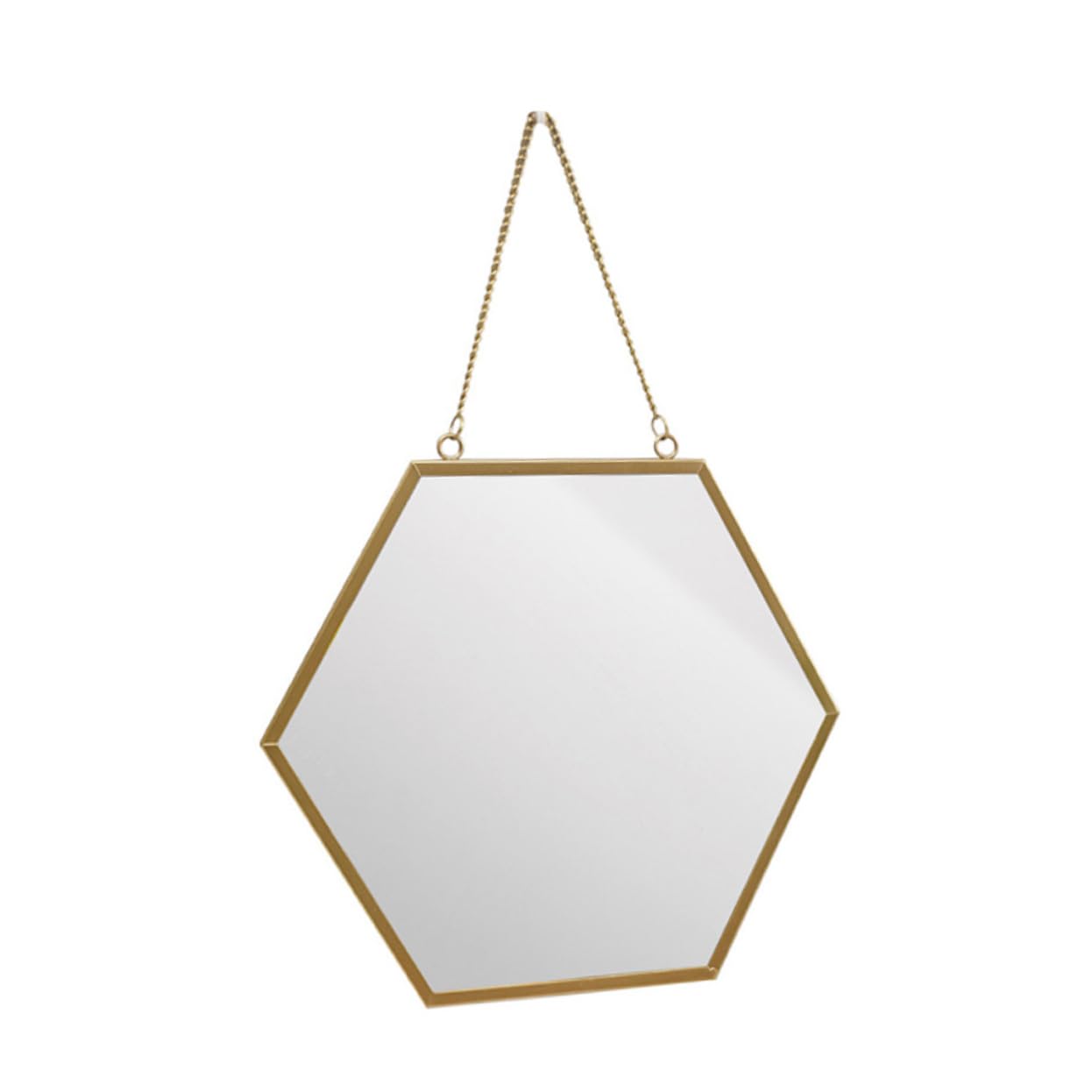Miroir pour salle de bain hexagonal suspendu pour sublimer votre routine