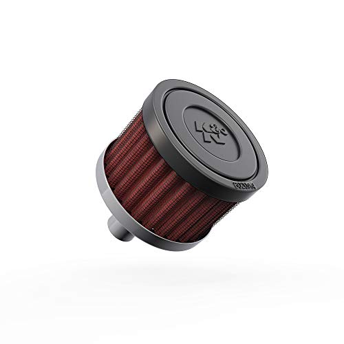 Image of K&N Vent Air Filter / Breather: High Performance, Premium, Washable, Replacement Engine Filter: Flange Diameter: 0.5 In, Filter Height: 1.5 In, Flange Length: 0.875 In, Shape: Breather, 62-1010