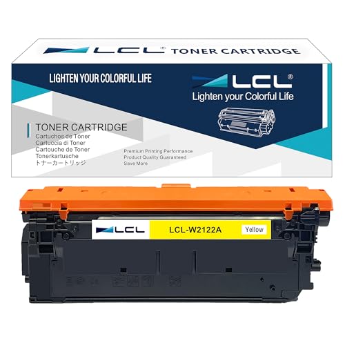 Cartouche W2122A Jaune LCL compatible pour HP Color LaserJet Enterprise M554dn M555dn M578
