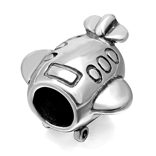 Ciondolo a forma di aeroplano, in argento Sterling 925, per braccialetti Pandora B
