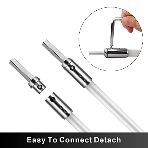 Suninlife Chimney Sweep Kit, 23Ft Chimney Cleaning Kit With 7 Nylon Flexible Rods, Rotary Drill Drive Chimney Brush Kit For Cleaning Fireplace (Including 1 Glove, 1 Sealing Plastic Sheet) #TOP4