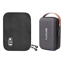 Luxtude Compact Electronics Organizer, Hard Carrying Case for Electronics, Tech Organizer, Charger Storage, Cord Storage
