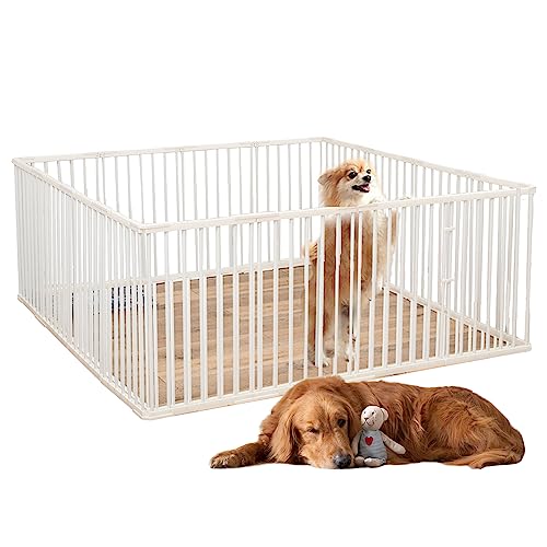 Corral para Perros Animales Círculos Plegable 173x173x70cm Pet Playpen Conejo Cubierta de la Jaula de Interior Outdoor Ejercicio Plegable Valla de Patio para los Gatitos,Chinchillas, Conejos y Lgels