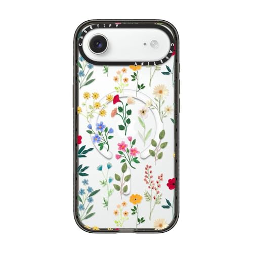 Coque iPhone Air CASETiFY fine antichoc Magsafe transparente fleurs