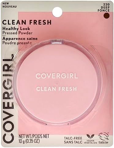 COVERGIRL Clean Fresh Pressed Powder, Deep, 0.35 Ounce, 220 Deep (99350052598)