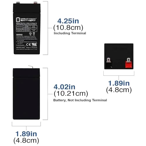 image for Mighty Max Battery 4 Volt 4.5 Ah Sealed Lead Acid Battery Brand Produc