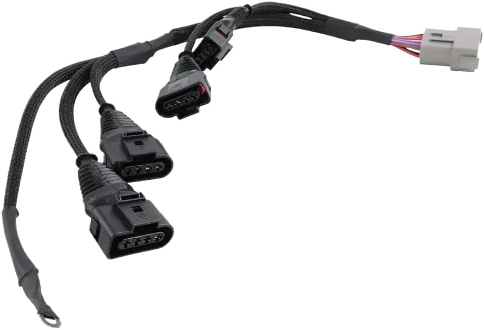 Ignition Coil Spark Plug Wiring Harness Holder Loom Compatible with A4 TT Beetle 1.8T Engine - Replaces Part Numbers 06B998018T and 0347010004