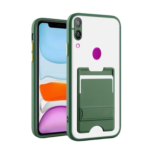 Image of Case Creation for Redmi Note 7 Case with Stand [Military Drop Protection] [3 Stand Built-in Kickstand] Shockproof Slim Translucent Matte Card Holder for Xiaomi Redmi Note 7 Phone Cases (Olive Green)