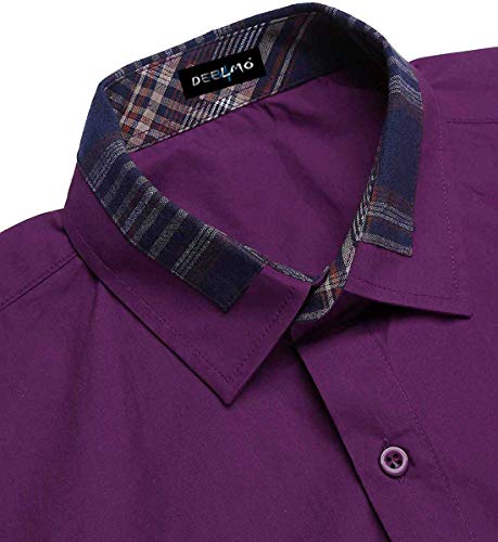 Image of DEELMO Men's Solid Regular Fit Shirt