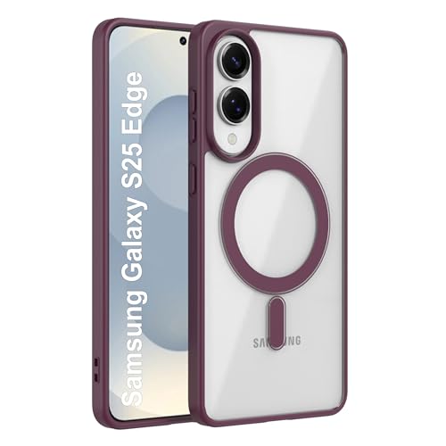 Image of Zapcase Back Case Cover for Samsung Galaxy S25 Edge | Compatible for Samsung Galaxy S25 Edge Back Cover | Scratch-Resistant | Wine Red
