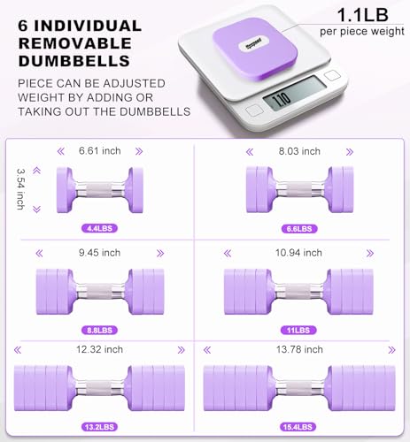 Image of 15LB 20LB 30LB 40LB 50LB Adjustable Dumbbell Set Free Weights Dumbbells Set for Women Men Hand Weights Sets Adjust Dumbbell Weight Sets for Home Gym Exercise Workout Strength Training Equipments