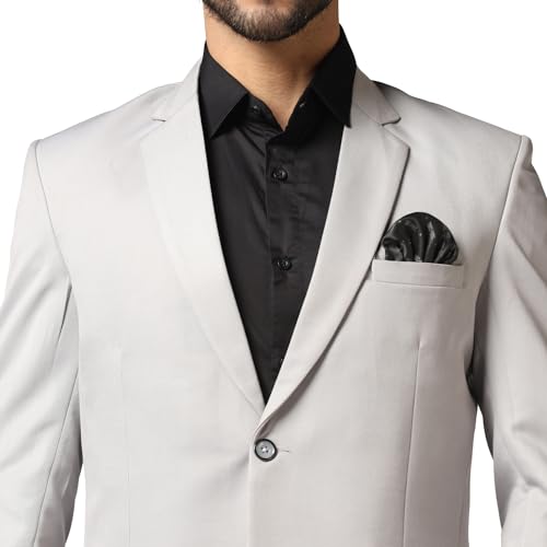 Image of TAHVO Men Blazer Lycra Fabric Slim Fit Single Breasted Blazer