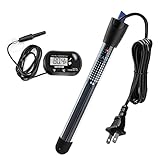 DOMICA 100W Submersible Aquarium Heater, Adjustable Fish Tank Heater, Suction Cups and Free Thermome