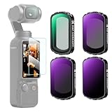 K&F CONCEPT DJI OSMO Pocket 3用 レンズフィルターセット (1/4ブラックミスト+ND16+ND64+ND256) 効果フィルター 磁気着脱式 装着便利 AGC光学ガラス 28層ナノコーティング 防水防汚