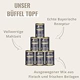 Escapure Adult Nassfutter Büffel 6 x 400g Dose - 79,4% pures Büffelfleisch Hundefutter - Dosenfutter Büffel Topf ohne Zusatzstoffe - Ergänzungsfuttermittel für ausgewachsene Hunde frei von Getreide