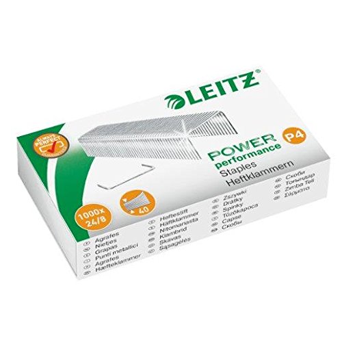 Leitz Staples 24 8 Galvanised Pack of 1000 248 5571