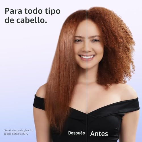 Miniatura 6 de Faszin Planchas Del Pelo 2 En 1, Calienta En 20s Plancha Pelo, De Titanio Con Iones Plancha De Pelo, Pantalla Lcd Clara, Ideal Para Alisar, Rizar Y Crear Ondas Blanco