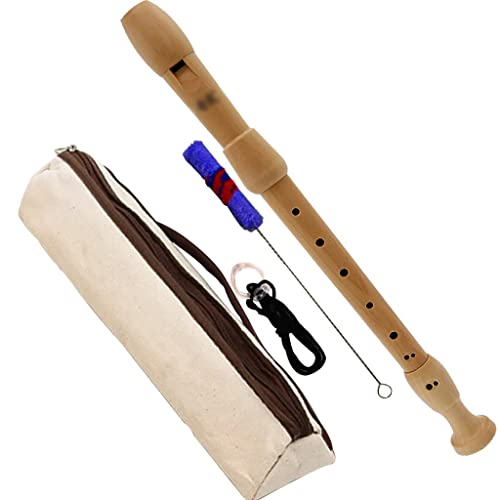 Music Recorder Instrument,Beginner Adult German/Baroque Alto Recorder, 8-hole Wooden Professional Playing Flute Instrument, Storage Bag + Cleaning Stick + Lanyard