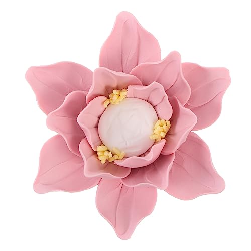 BESTOYARD Ceramic Flower Wall Decoration Table Centerpiece Gifts Metal Wall Outdoor Sculpture Pink Floral Wall Art