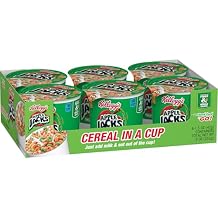 Kelloggs Apple Jacks Cold Breakfast Cereal Cups, 8 Vitamins and Minerals, Kids Snacks, Original 12 Cups
