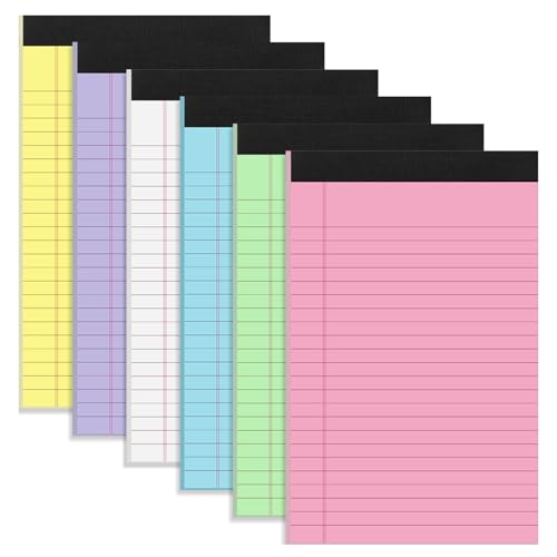 6 Pack Legal Pads Notepad 5 x 8 Inch Note Pads with 30 Sheets Narrow Ruled Lined Scratch Memo Writing Pads for School Office Work Business image 7
