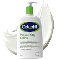 Cetaphil Face & Body Moisturiser, 473ml, Moisturising Lotion For Normal To Dry, Sensitive Skin, With Niacinamide & Vitamin E, Packaging May Vary