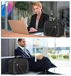 EMPSIGN Laptop Case Briefcase, 17.3 Inch Laptop Bag Expandable Messenger Bag for Men & Women Water Repellent, RFID Blocking