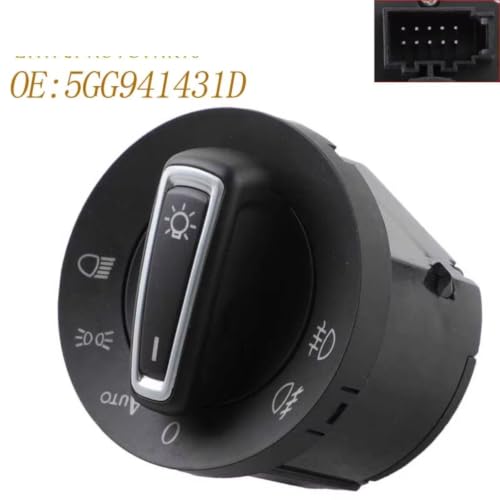Perilla controladora interruptor luz faros con acabado premium para Golf 7 3