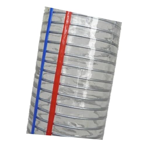 flexiable rubber Steel Pipe PVC Wire Reinforced Water Supply Oil Plastic Transparent Hose drain elastic (Color : Transparent, Size : ID10mm x WT2.5mm)