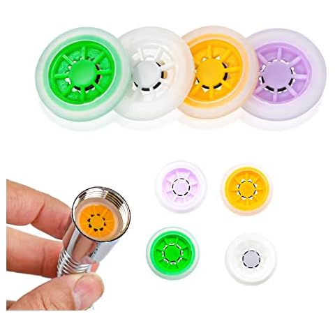 ANOTHEEE 12 Pcs Shower Flow Reducer Limiter 4 Different Flows,Shower Pressure Reducer Water Saving Shower Head Flow Regulator Valves 20mm in Diameter Shower Flow Reducer for Home and Hotel Bathroom Cover
