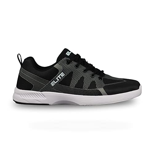 ELITE Men's Peak Bowling Shoes - 40% Lighter, Breathable Knitted Uppers, Universal Soles4