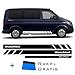 FOTOFOL Seitenstreifen passen für VW T6.1, T6, T5, Multivan, Bulli, Seitenaufkleber