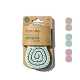 PONETTE NATURAL - Cepillo de Pelo de Viaje ECO Compact Ecológico Desenredante Antitirones Color Verde, Cepillo Masajeador, Fabricado con Fibra Natural de Trigo, 100% Reciclable, Marca Española