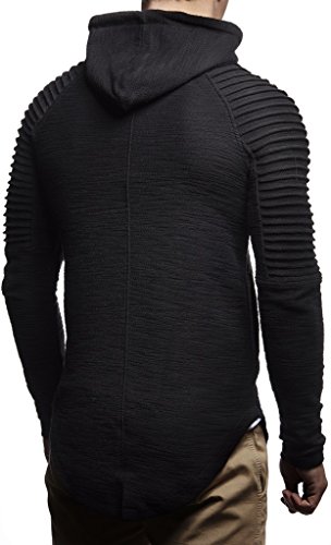 Leif Nelson Men's Slimfit Long Hooded Jacket | Modern Stylish Full Zip Longsleeve Sweatshirt4