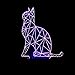 Produktbild Trance Cat 3D Kleine Nachtlicht USB Buchse Bunte LED Acryl Panel Fernbedienung/touch Schalter 3D Stereo Vision Mode Persönlichkeit Kleine Schreibtischlampe (größe : Touch)