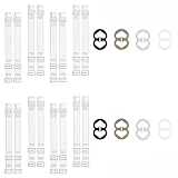 ZEBKEL 16 Tirantes Sujetador Transparentes y 8 Clips, Sujetador Invisible con Correas Transparentes Ajustables, Accesorios de Ropa Interior para Vestidos y Camisetas de Verano