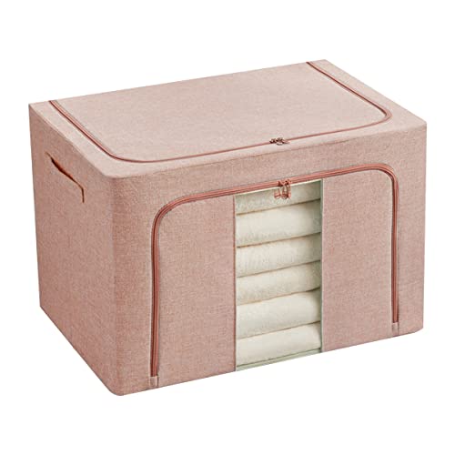 WDhomLT Caixas de armazenamento dobráveis caixas de armazenamento com tampas alças reforçadas organi
