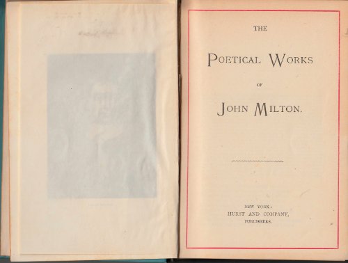 The Poetical Works of John Milton B008A69TB2 Book Cover