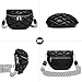 Eslcorri Crossbody Bags for Women - Fashion Sling Purse Shoulder Bag Fanny Pack Puffer Leather Causal Chest Bum Bag with Adjustable Wide Strap for Workout Traveling Running Shopping