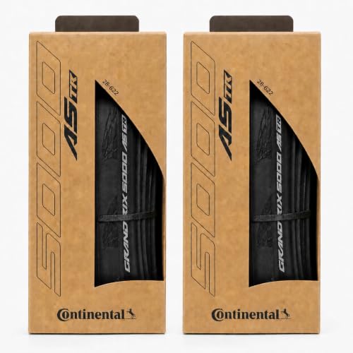 Image of Continental Grand Prix 5000 All Season TR - Tubeless Road Bike Tire | Conquer Every Season - BlackChili, Vectran Breaker, LazerGrip, Active Comfort Technology, 2 Pack