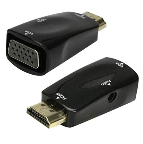 Chipsce Plug Conversor HDMI para VGA com Saída R L, Preto