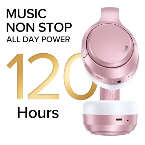 Hybrid Active Noise Cancelling Headphones 120H Long Playtime, 6 ENC Mic, Wireless Over-Ear Bluetooth 6.0 Headphones, Hi-Res Audio, Memory Foam Earcup, Transparency Mode ANC Headphone for Travel Office - image 4